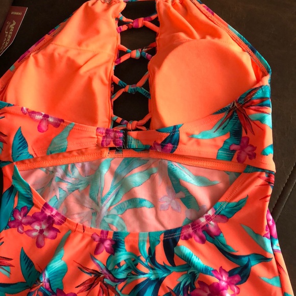 Arizona Floral Tankini Swimsuit Top Juniors - Picture 7 of 8